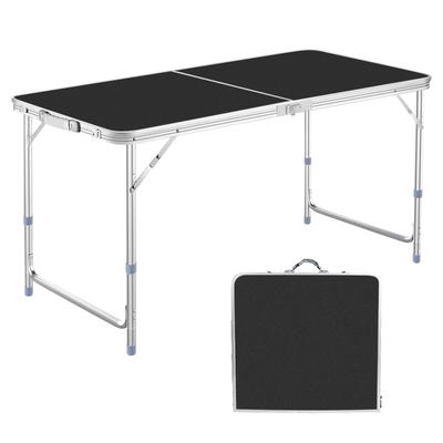 DesertFox Outdoor Folding Table 120cm Height Adjustable In 3 Levels Freely Adjustable Height for and Camping Folding Compact Storage Easy Assembly