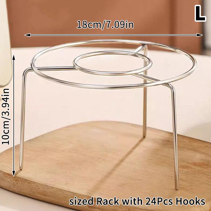 S/M/L Spieße Heißluftfritteuse Edelstahl Grill Vertikaler Spieß Hängender Ofen Kebab-Gestell Kebab-Halter Küchenhelfer Grill