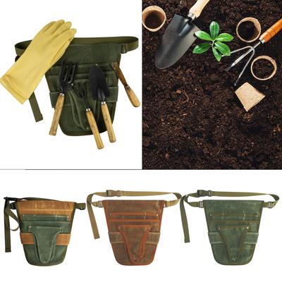 Garden Apron for Women Adjustable Tool Belt with Pockets Heavy Duty Waxed Canvas Work Belt for Gardening Construction