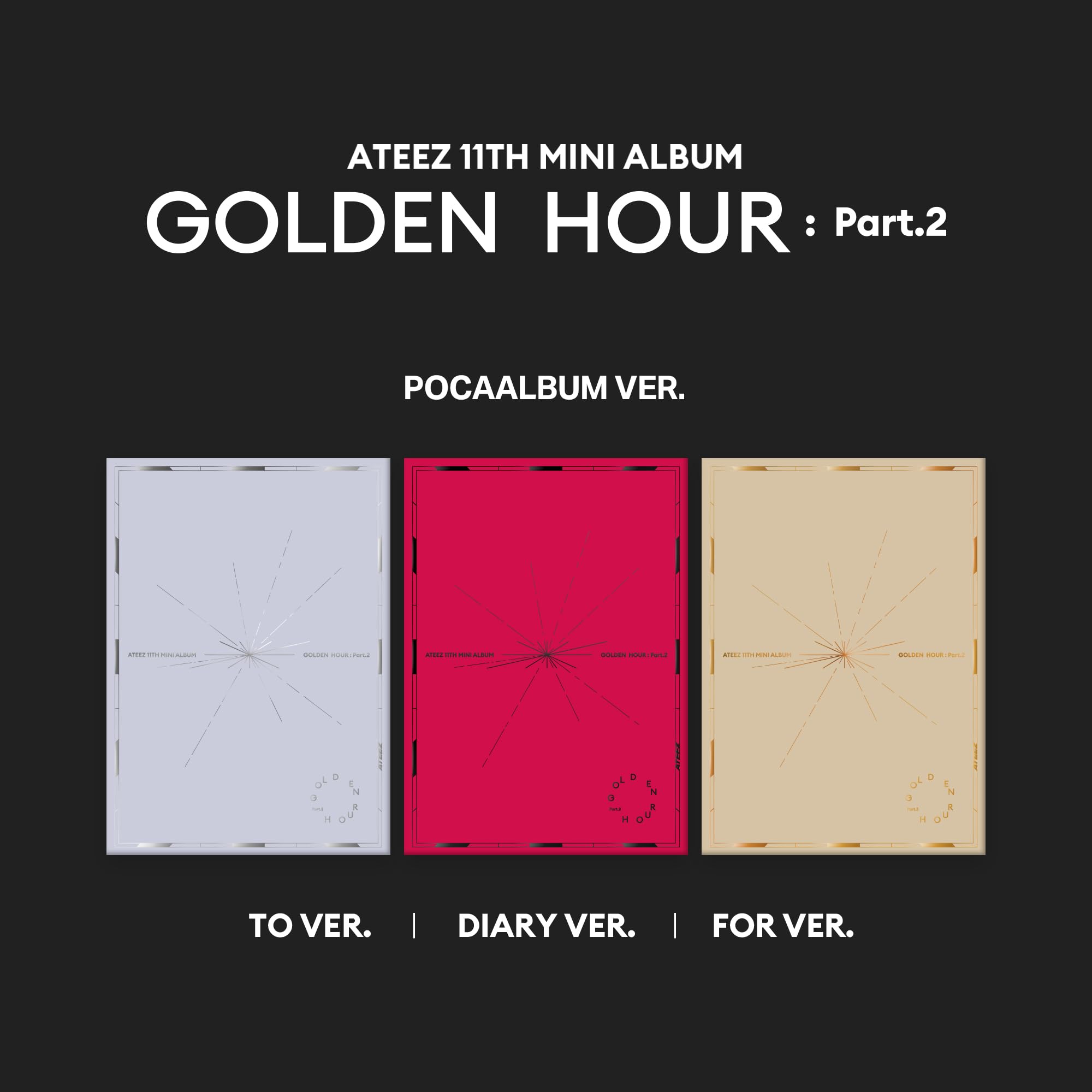 

ATEEZ 11TH MINI HOUR — это цифровой альбом, и CD в комплект не входит [GOLDEN : Часть 2 (ПОКААЛЬБУМ Вер.)] (Корейское издание) *Этот (требуется приложение)
