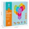 Educational Wooden 3D Cube Building Blocks Puzzle Logical Reasoning Spatial Thinking Early Toy for Kids