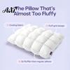 Ventilated Sleep Pillow Puff Cooling Pillow, Soft Breathable Quilted Sleeping Machine Comfortable Head Cushion Washable, Fluffy Cloud-like for