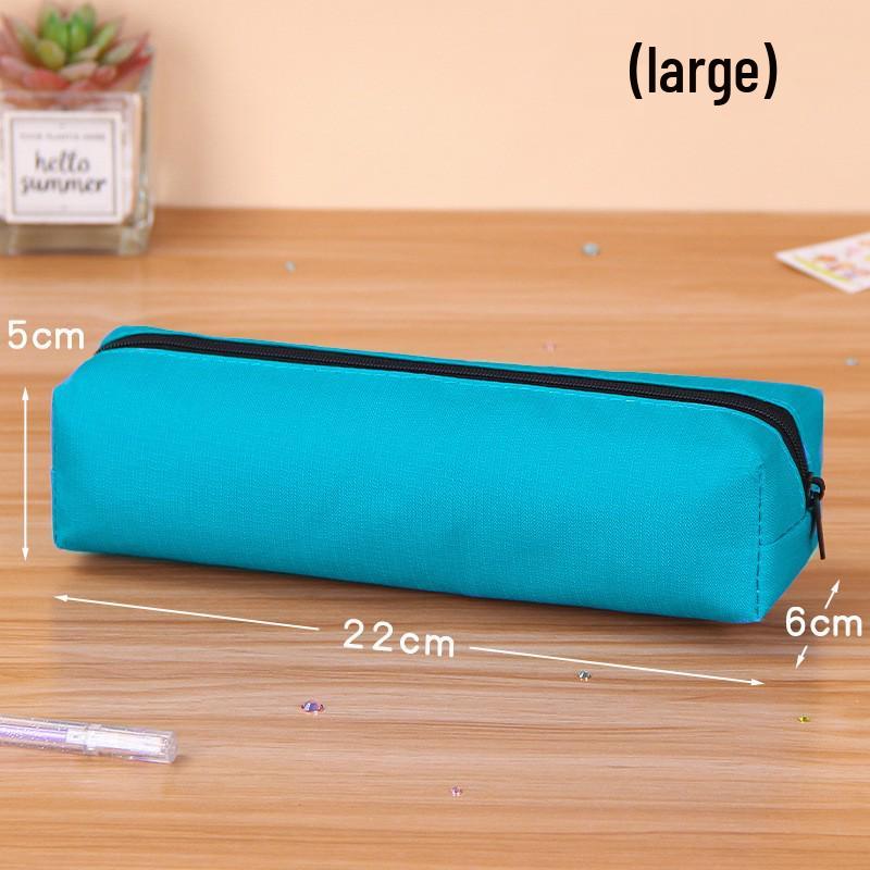 Solid Color Oxford Large Pencil Case - Customizable Student Stationery Bag with Logo Printing