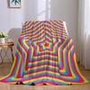 Colorful Star Flannel Blanket Warm Soft Halloween Christmas Couch Warm Cozy Decorative Decor Gift for All Season