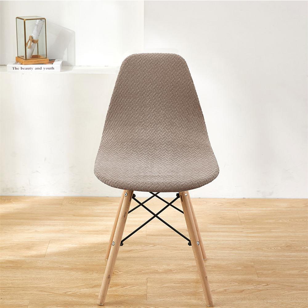 Waterproof Shell Chair Cover Stretch Scandinavian Chair Covers Soft Dining Seat Cover For Hotel Home Living Room