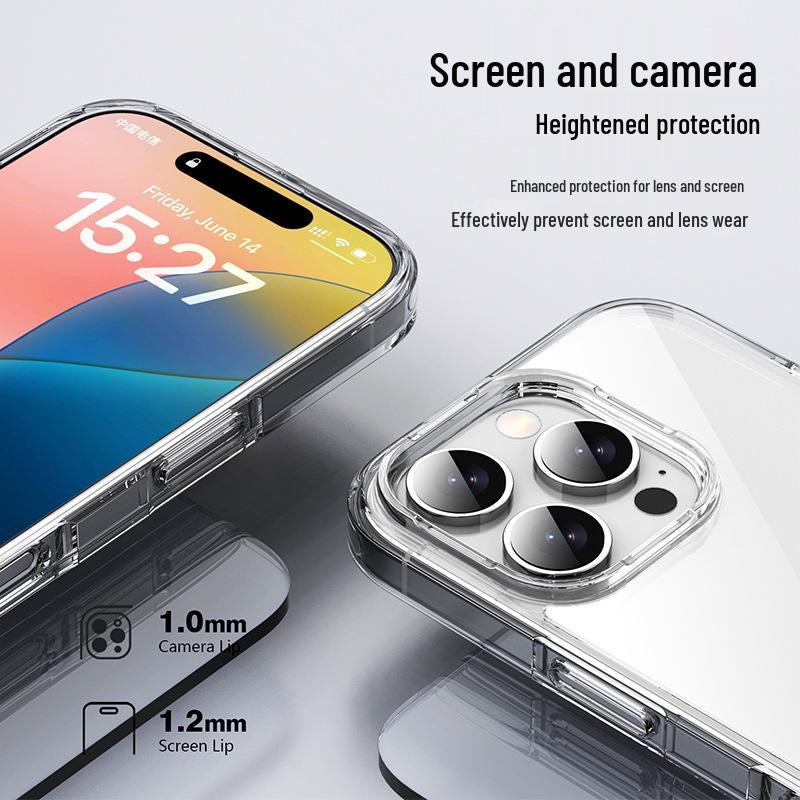 iPhone 16 Pro/Max Transparent Anti-Drop Protective Case with New 2.0 Thickness