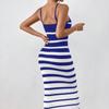 Women's Sexy Hot Girl Striped Suspender Dress with Wrapped Buttocks Long for Women Casual Dresses