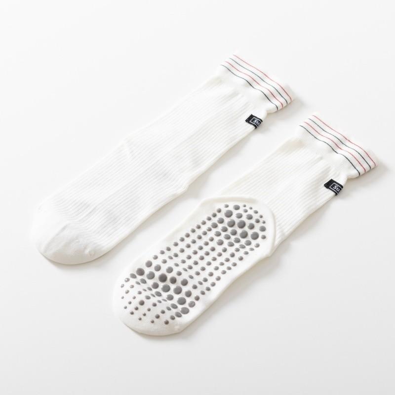 Women's Yoga Socks Moisture Wicking Sweat Wicking Anti Slip Breathable College Style Fashionable Mid Tube Yoga Dance Pilates Socks