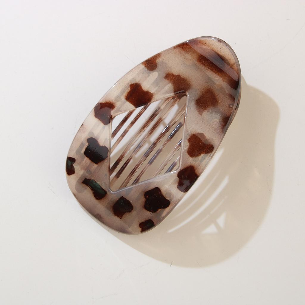 Diamond-shaped Flat Oval Hairpin, Duckbill Hairpin for Back of Head Bun, Elegant Shark Hairpin