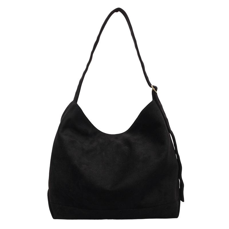 Minimalist Tote Bag for Women Fashion Shoulder Bag with Soft Suede Texture Large Capacity