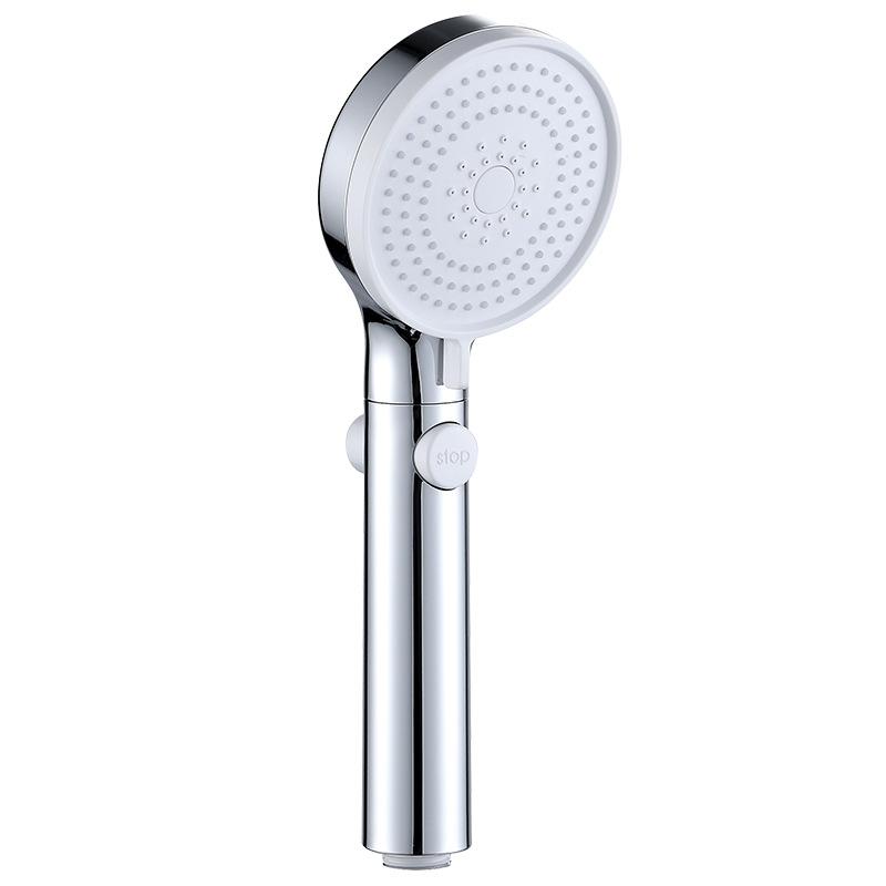 Handheld Shower Head Kit 3 Functions Chrome Shower Head with Hose and Bracket Modern Design Easy Installation Bathroom