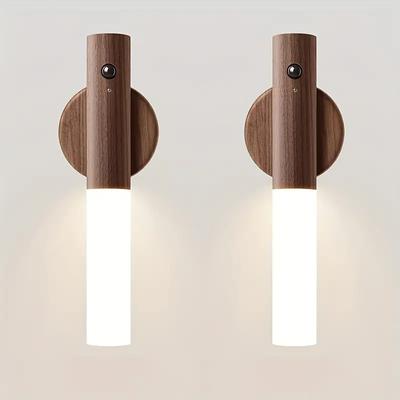 1 PCS Rechargeable Magnetic Sensor USB LED Night Light with Human Body Sensor and Motion Detection
