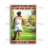 Mfoever Tin Sign Artisian SPORT Metal Sign Tennis Tin Poster Decorative Plate Badminton Cricket Pickleball Plaque Wall Decor Garage Bar Pub Club