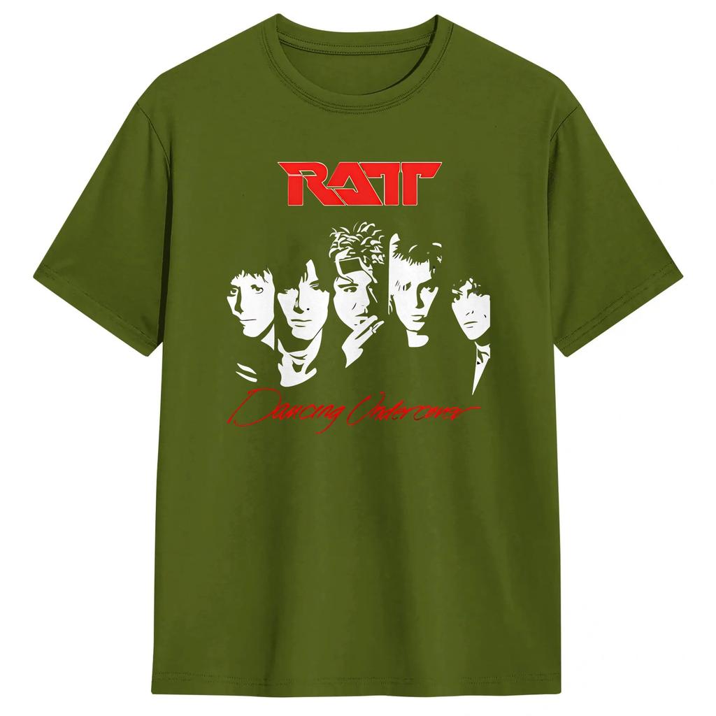 Unisex TShirt Hair Metal Ratt Band Art Hipster Pure Cotton Tee Shirt Short Sleeve T Shirt Round Neck Clothing 4XL 5XL 6XL
