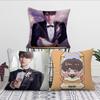 Caleb Love and Deepspace Wedding Card Chibi Cushion Cover Soft Pillow Case for Sofa Living Room Home Decor Protective Covers