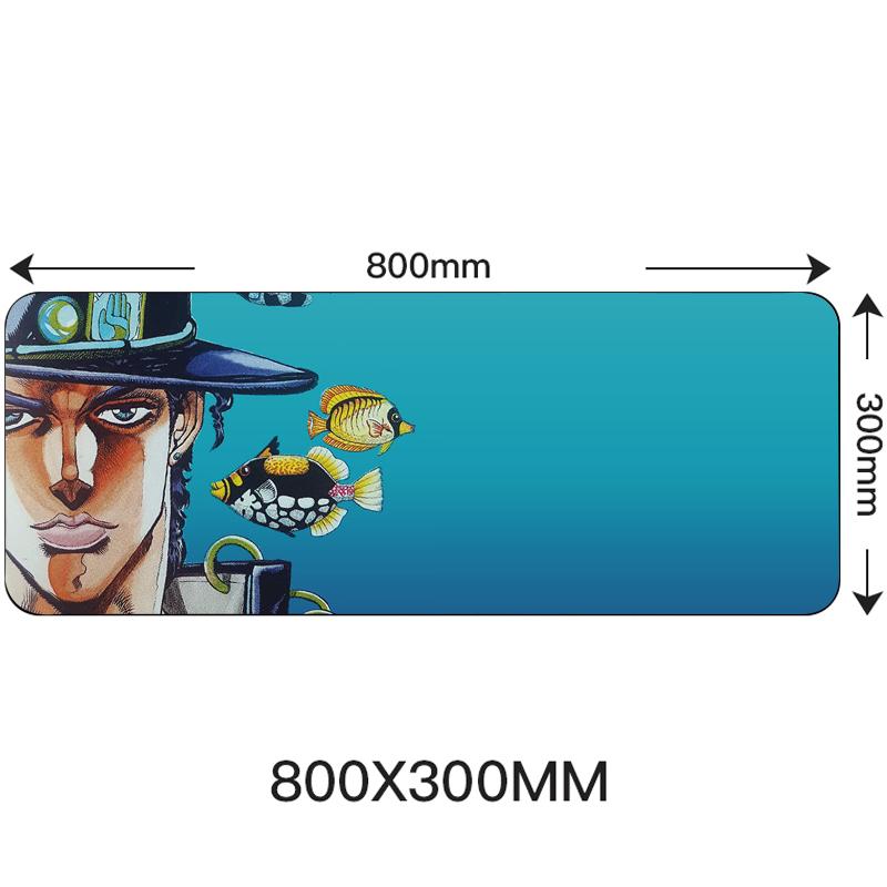 80x30cm Mouse Pad de joc mare Blocat Edge Anime Computer Cauciuc Mouse Pad JOJO Bizarre Adventure