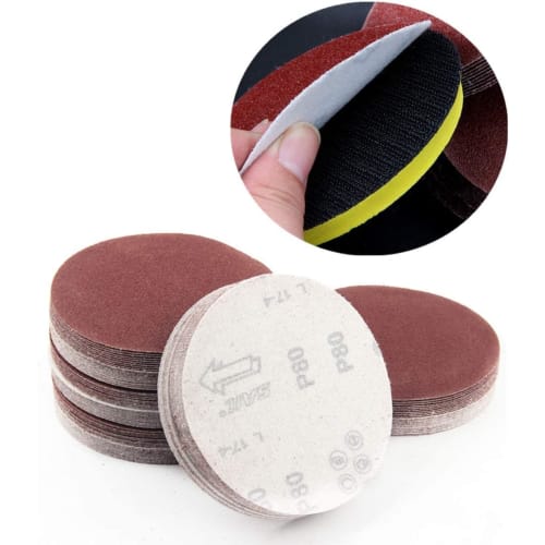 Pack of 60 100mm Sanding Discs, Water-Resistant Sanding Paper, Round, for Sanding Metal, Wood, and Metal Surfaces, Mixed Grit Abrasive Paper, 320, 600