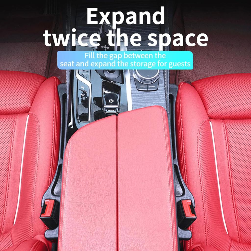 No-Drop Seat Guard, 2 Pack Car Seat Gap Filler Stopper/Catcher Between Seat And Console Black Car Accessories Crevice Blocker Pad Plug Seat Gap Guard
