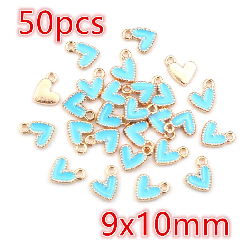 30-50Pcs 9x10mm/15x13mm Small Alloy Heart Charms Cute Love Pendants For DIY Bracelet Necklaces Jewelry Making Accessories