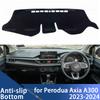 For Perodua Axia A300 2023-2024 High Quality Auto Dashboard Cover Dash Mat Board Pad Carpet Dashmat Anti-UV Mats