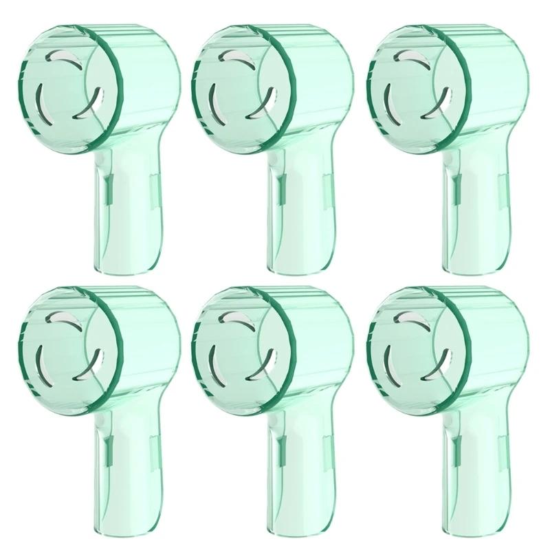 6pcsPortable Electric Toothbrush Head Protective Cover for Traveling on Business Trip Dust Cap of Brush Head Cover Bathroom Tool