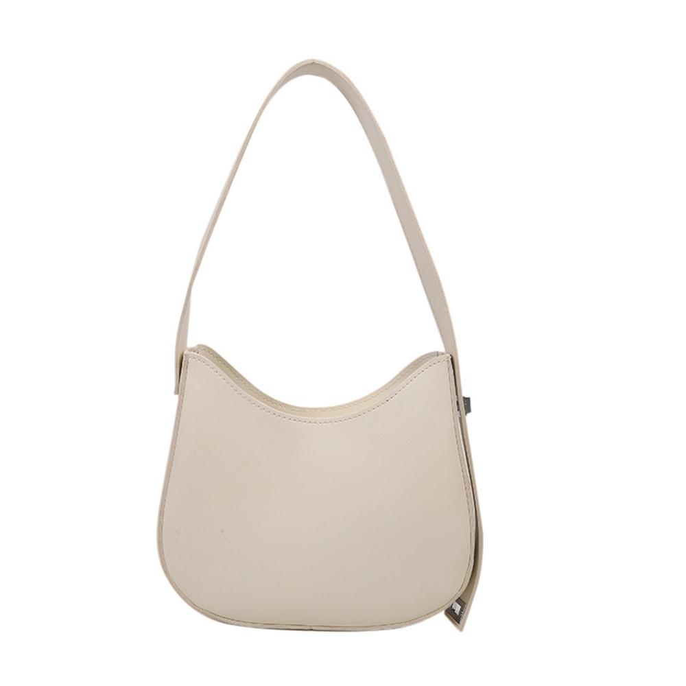 

PU Half-Moon Underarm Bag Solid Color Shoulder Bag Casual Shoulder Underarm Bag Travel