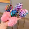 1pc Laser Sequins Bow Hair Clips Girls Children Headdress Bangs Side Duckbill Clip Sweet Cute Hair Styling Accessories Hairbands