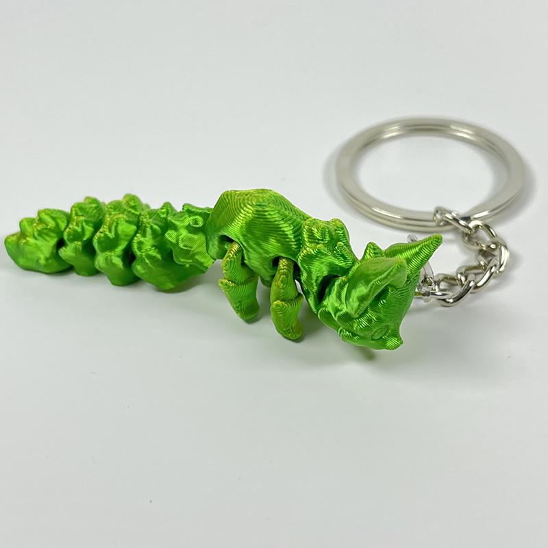 Chaveiro Raposa 3D Compacto Móvel Impresso em 3D Colorido Articulado Brinquedo Figura de Ação Colecionável Ornamento de Mesa Presentes