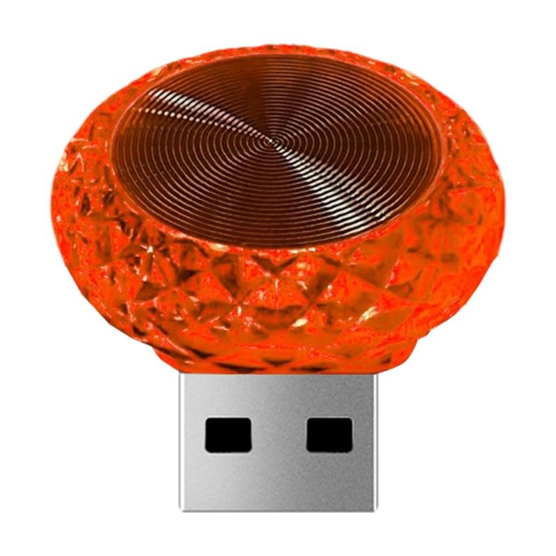 USB Car Atmosphere Light Multicolor LED Mood Lamp Plugs & Play Ambient Lighting Suitable for Vehicle Home Night Light