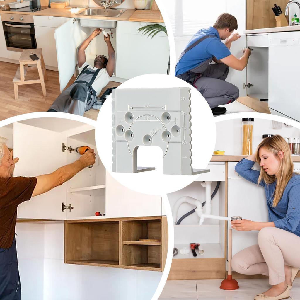 Door Hinge Router Jig Precision Flexible Impacts-Resistant Tool Door Hinge Mortise Jig for Installation Indoor Outdoor Home