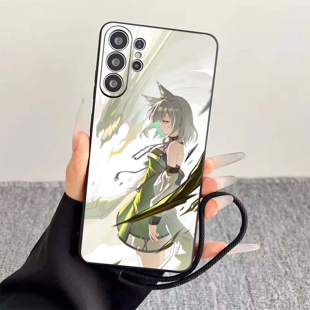 

A-Arknights Чехол для телефона Черный Силиконовый Мягкий Для Samsung S25,S24,S21,S22,S23,S30,Ultra,S20,Plus,Fe,Lite Samsung S21Ultra