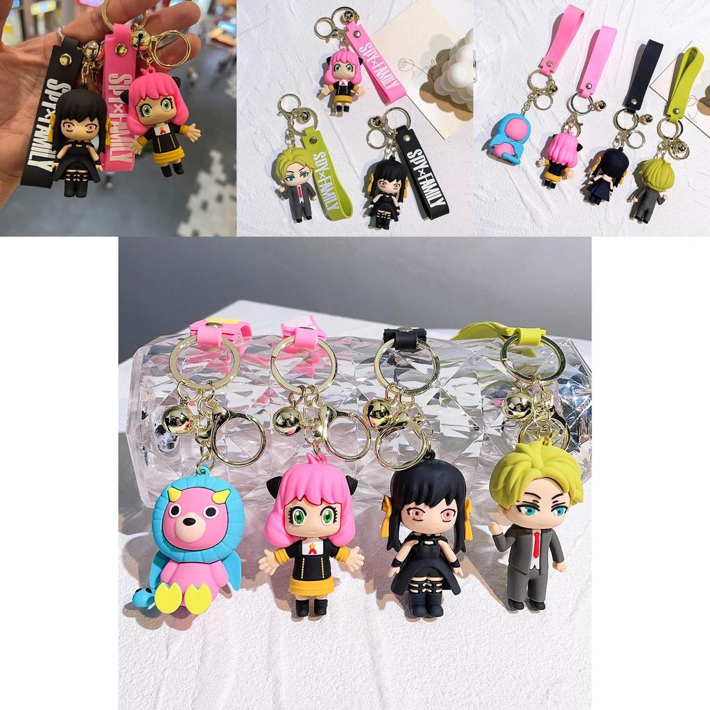 Adorable Spy Family Keychain Anya Figurines Silicone Model American Style Gift
