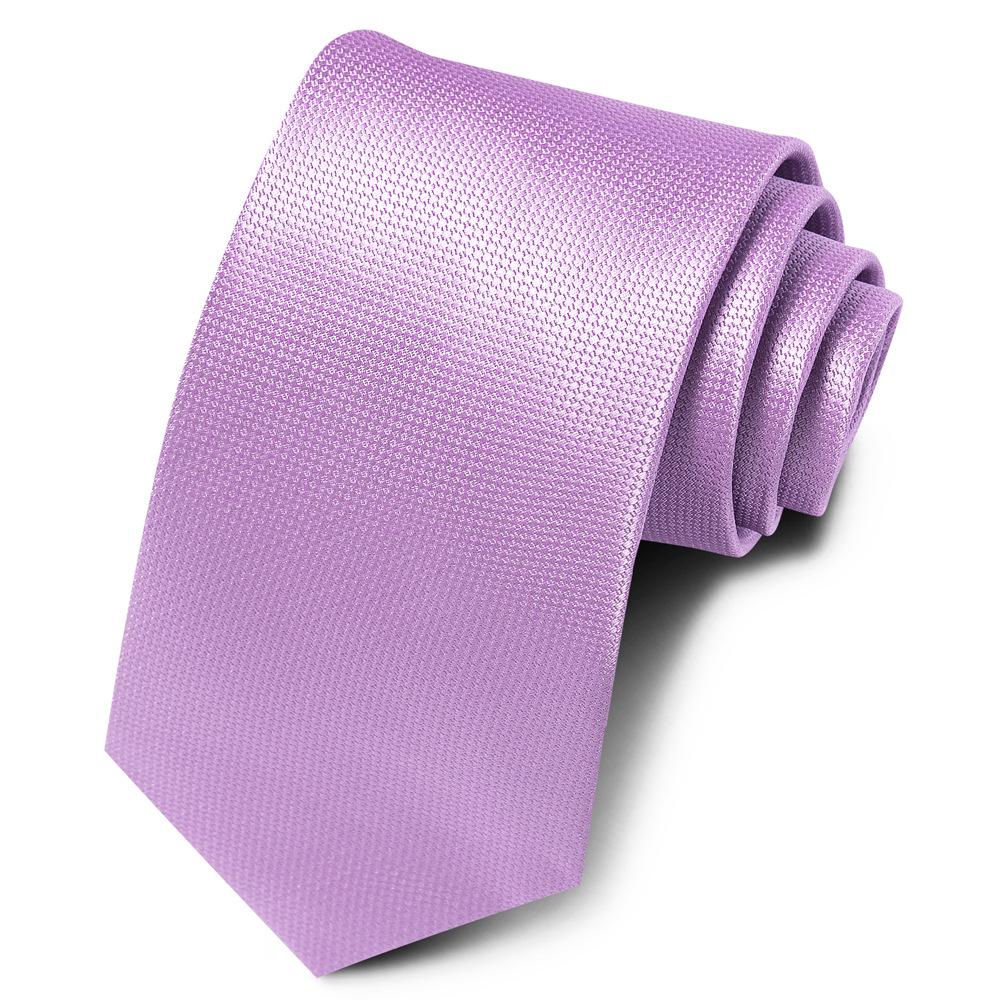 2026 Premium Men's Solid Color Jacquard Tie - New Style, Hand-Tied, Hot-Selling Business Accessory