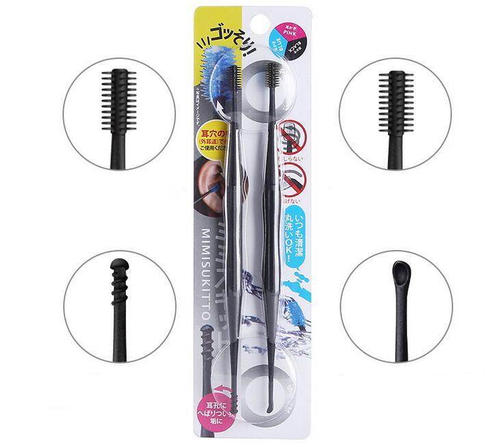 New style Ear Pick, Ear Wax Removal Tool, Ear Cleaner Silicone Spoon Cap Ear Spoon Reusable Spiral Ear Picker, Adults & Kids