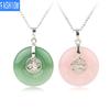 Chinese Style Peace Clasp Tree Of Life Amethyst Pendant Natural Gem Necklace