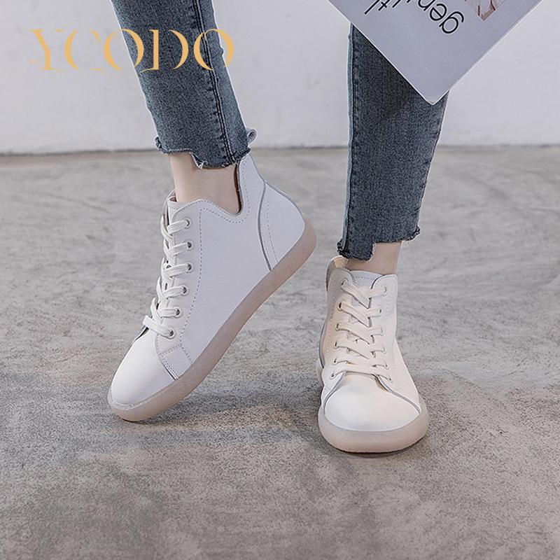 Жіночі весняно-осінні шкіряні туфлі з яловичого сухожилля, м’яка підошва, високі туфлі, маленькі білі туфлі на плоскому підошві, повсякденне студентське взуття для дівчат