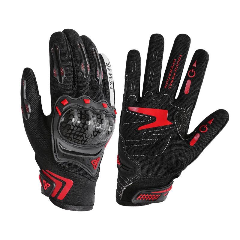 Motorcycle Riding Gloves Men Women Shock Absorbing Breathable Anti-Slip Durable Reflective Touchscreen Compatible