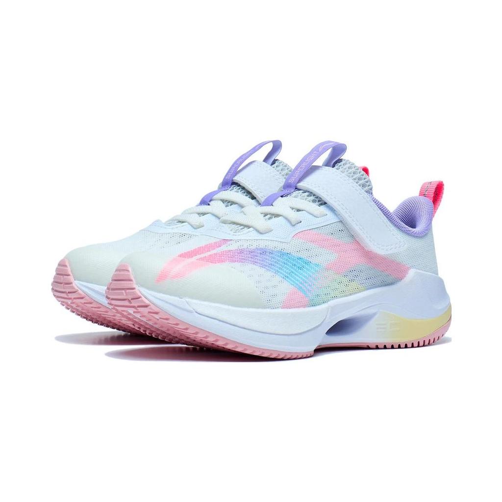 LiNing Ultra Light 20 Non-Slip Wear-Resistant Low-Top Running Shoes Kids Shoes White Pink YKNT052-8
