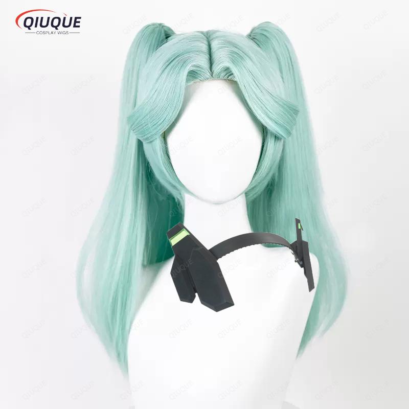 Anime Edgerunners Rebecca Cosplay Pruik 2 Stijlen Cyaan Hittebestendig Synthetisch Haar Halloween Feestpruiken + Pruikenkap One Size white