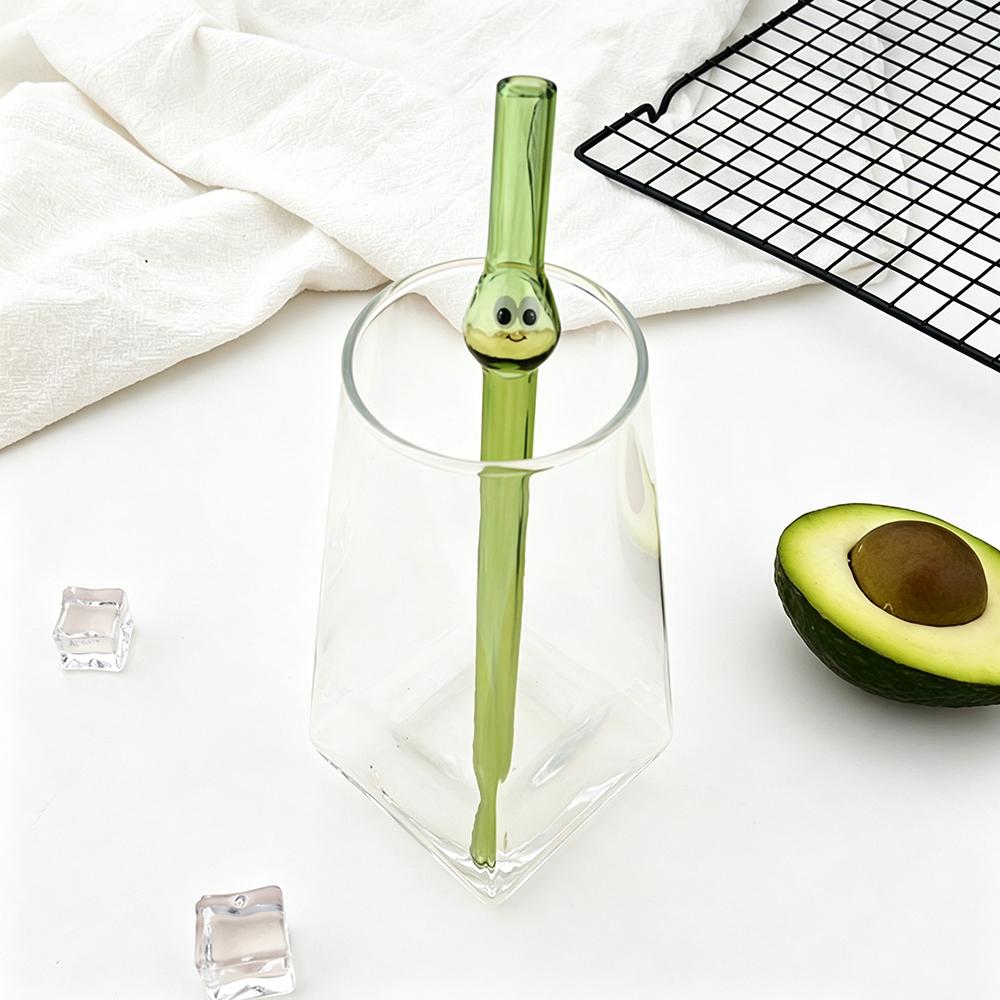 5Pcs Glass Boba Straws Reusable Glass Drinking Straws Wide Clear Straws 12mm Clear Smoothie Straws for Bubble Tea Milkshakes