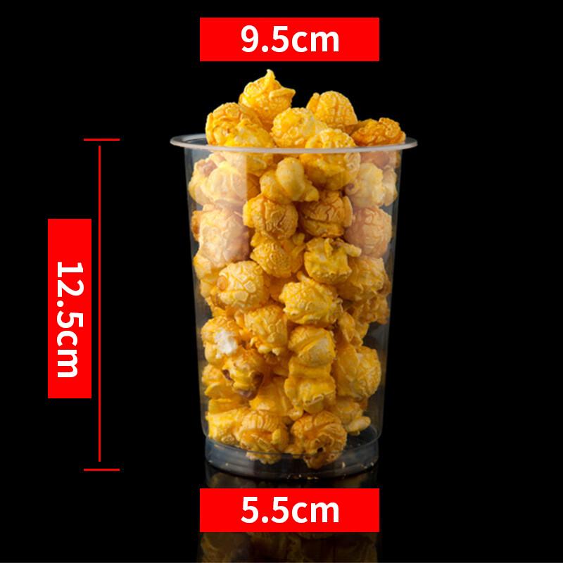 Disposable Plastic Popcorn & Skewer Cups with Lids