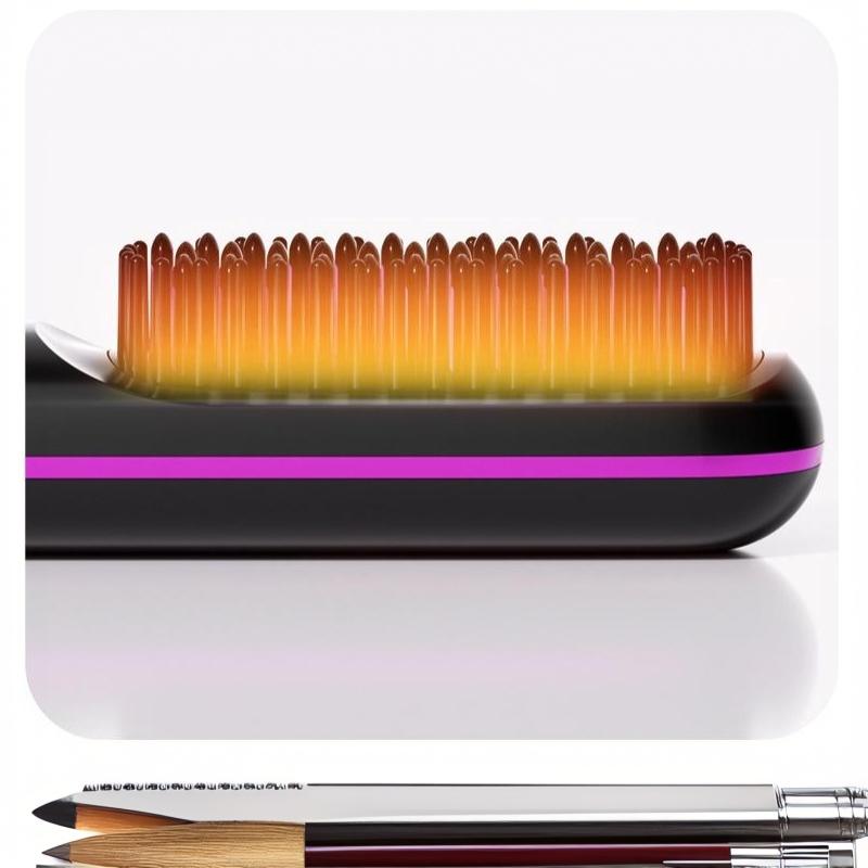 Negative Ion Cordless Hair Straightener Brush Anti-Scald Lightweight Fast Heating Hair Styler for Women Travel Gift