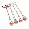 Purple Gold Glossy Shiny Laser Ball Earrings, Simple Temperament Rose Gold-Plated Earrings.