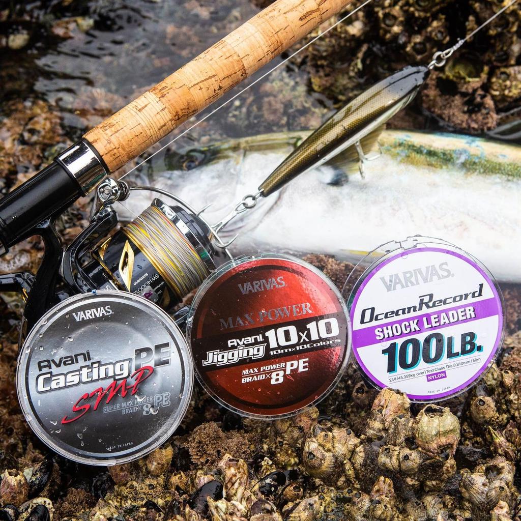 Maurice VARIVAS Ocean Record Shock Misty Purple Leader, Nylon, 50m, 20#, 80lb,