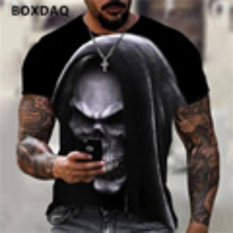 3D Printed Firefighting T-Shirt For Men's  Casual Streetwear Summer Fashion O-Neck Tee Short Sleeve Boys Clothes Oversized Tops