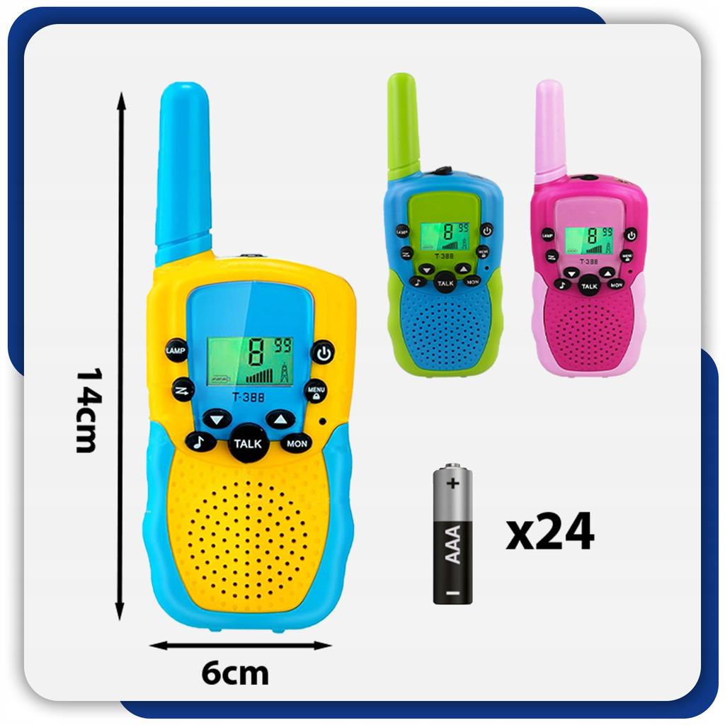 [PACZA] Walkie Talkie Set for Kids 3 Pieces Z3322