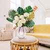 Artificial Monstera Leaf Green Foliage Single Stem Fake Leaves Plastic Leaves for Balloon Wedding Decor, Small Fresh Home Decor Accessories, Suitable