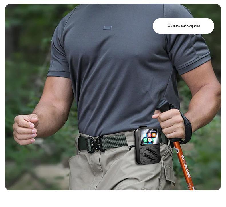 V9 Wearable Smart Speaker: Touchscreen Multifunctional Device with Calendar, Weather, Alarm, Magnetic Back Clip, and HIFI Sound Quality