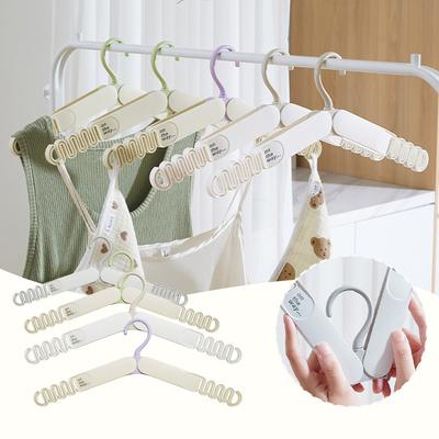 Folded Travel Clothes Hanger Portable Non-Slip Storage Stand Space-Saving Underwear Underwear Drying Rack Wardrobe Organizer