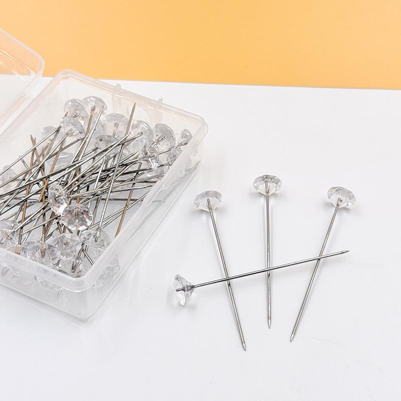 Diamantförmige durchsichtige Stecknadeln für DIY, Nähen und Quilten